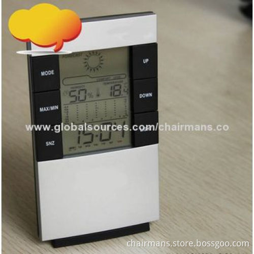 Temperature and Humidity Meter with Alarm Clock Function, Sized 13.6x8x2cm